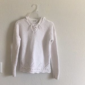 Abercrombie kids white hooded sweater